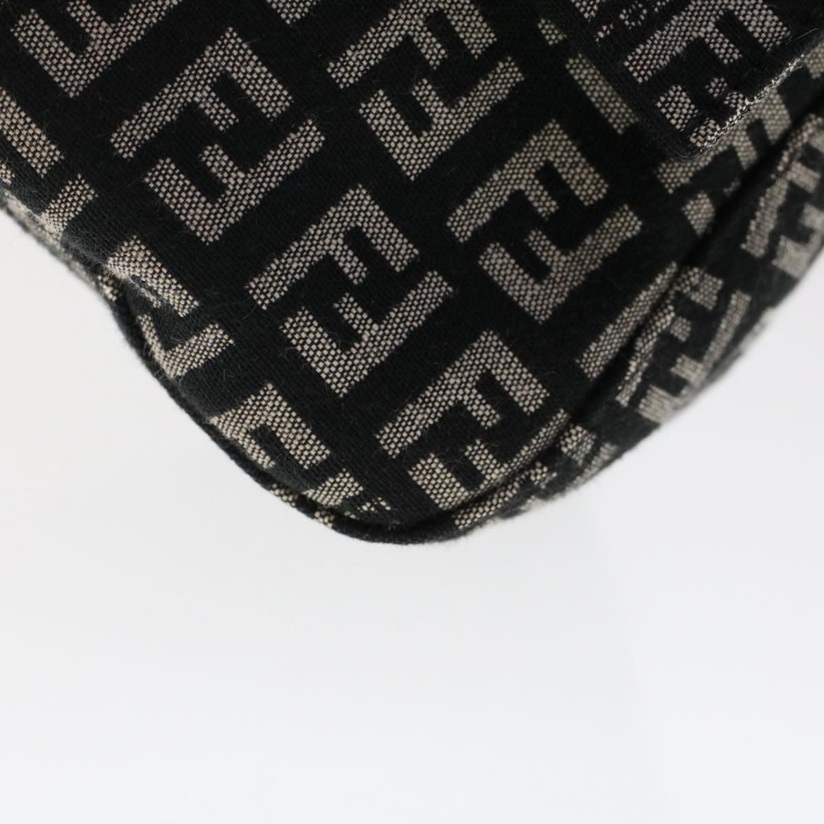 FENDI Zucchino Canvas Mini mamma bucket Hand Bag Black yk8027