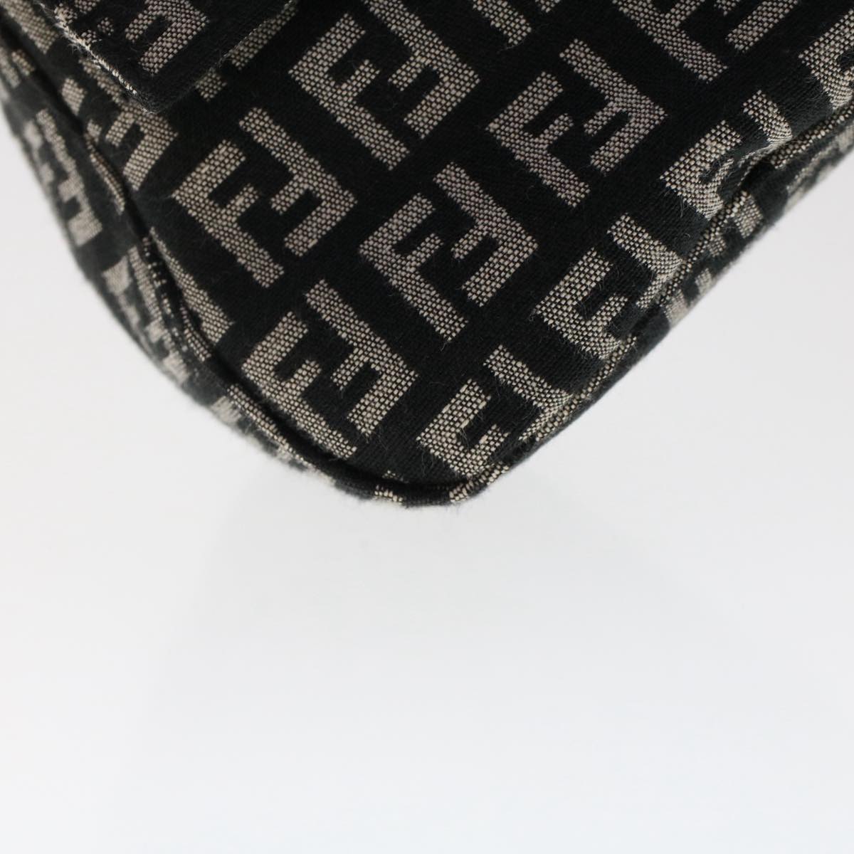 FENDI Zucchino Canvas Mini mamma bucket Hand Bag Black yk8027