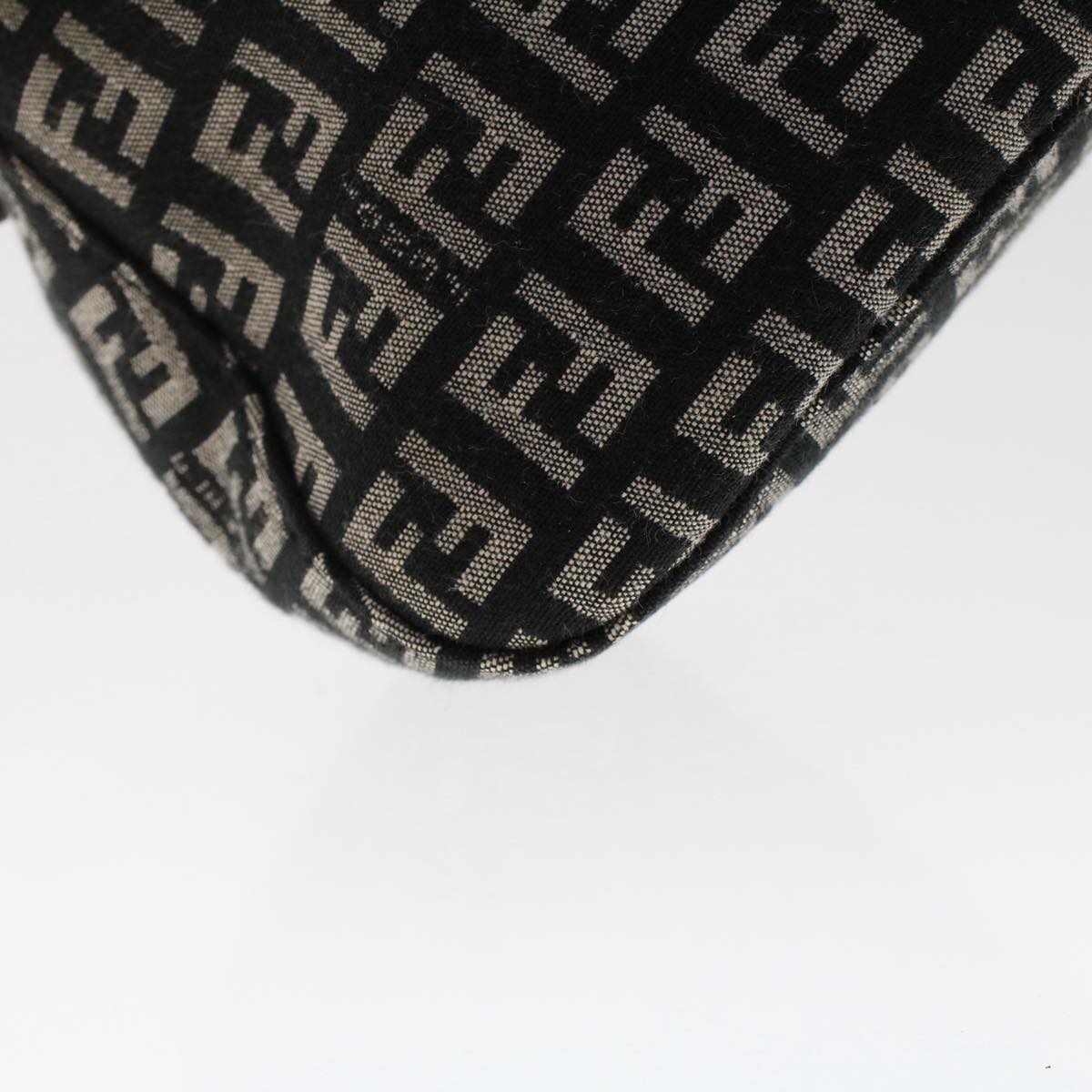 FENDI Zucchino Canvas Mini mamma bucket Hand Bag Black yk8027