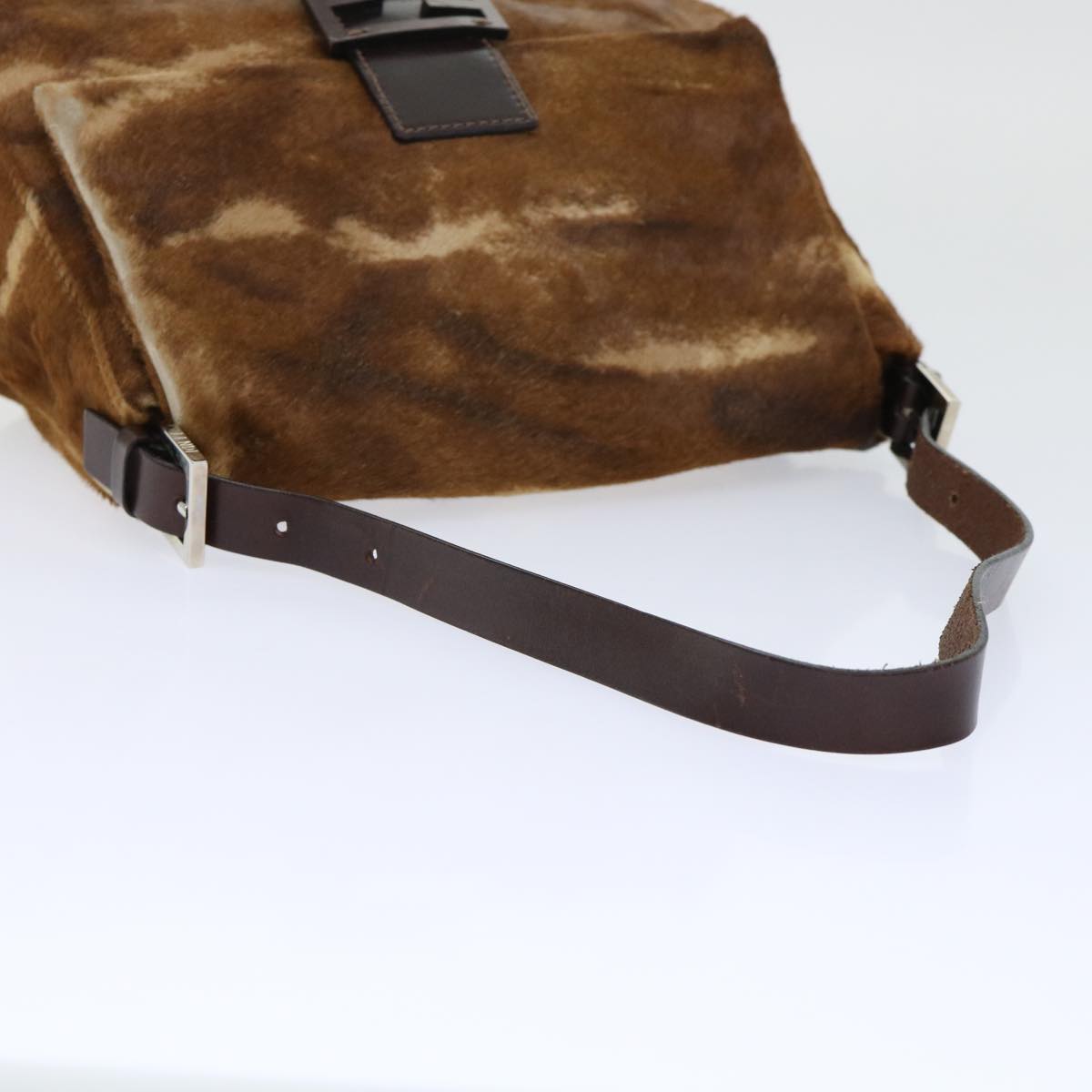 FENDI Mamma Baguette Shoulder Bag Harako leather Brown yk8030