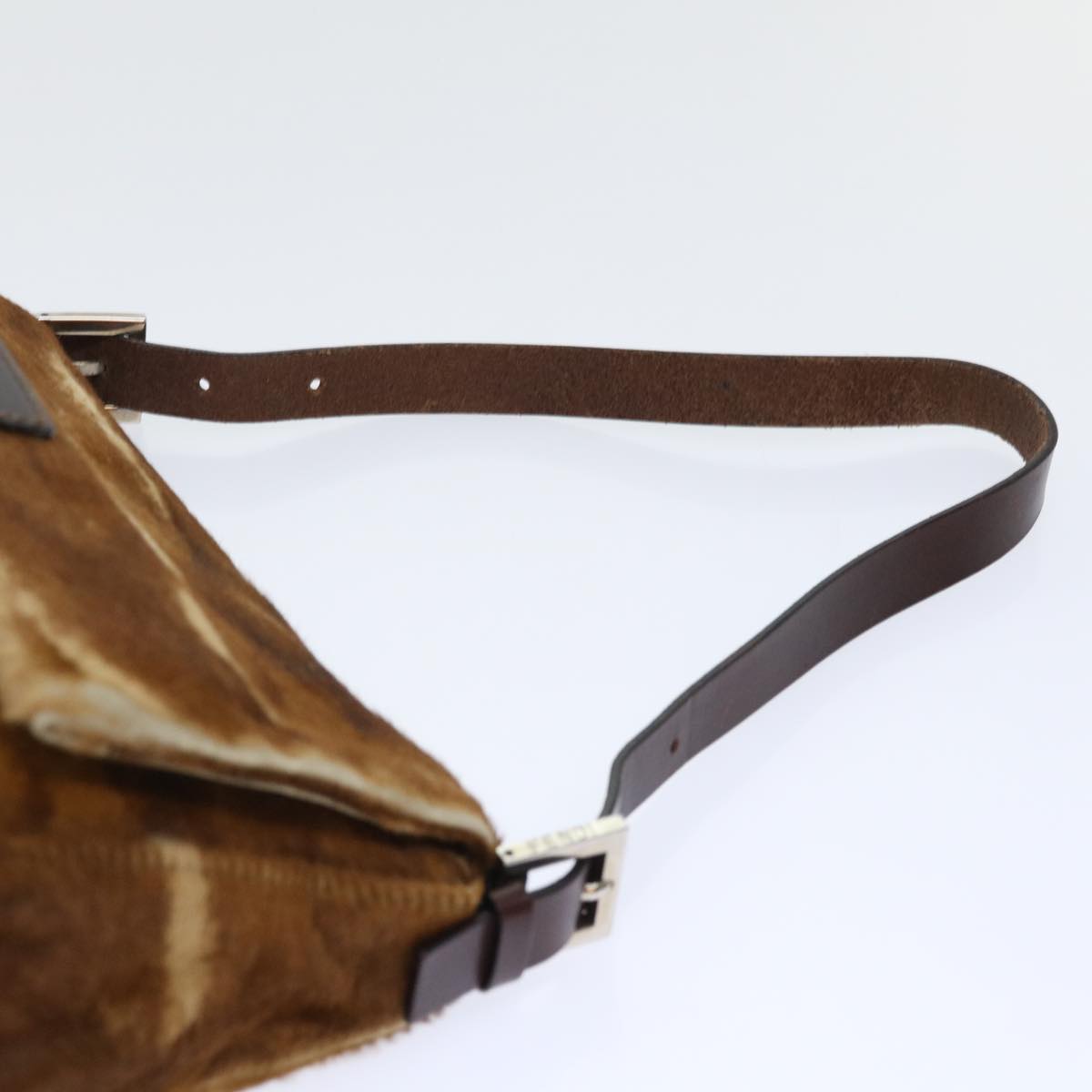 FENDI Mamma Baguette Shoulder Bag Harako leather Brown yk8030