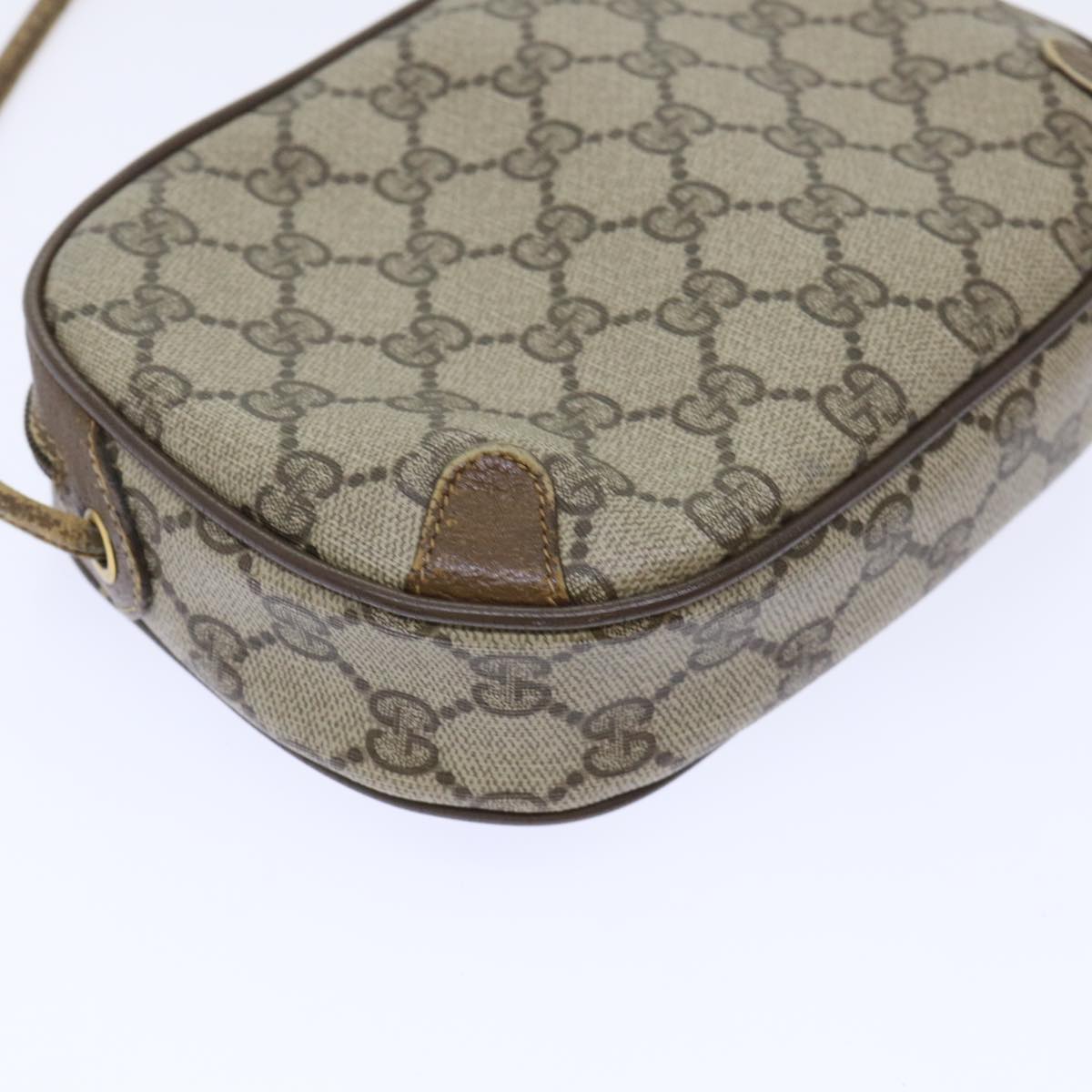 GUCCI GG Canvas Web Sherry Line Shoulder Bag Beige Red 89.02.066 yk8057