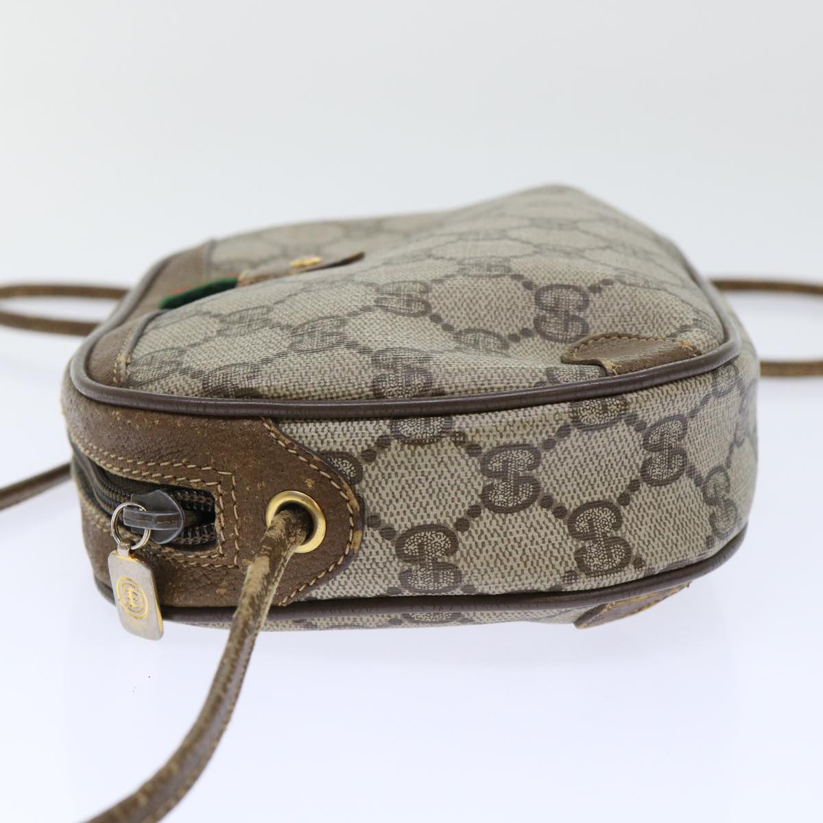 GUCCI GG Canvas Web Sherry Line Shoulder Bag Beige Red 89.02.066 yk8057