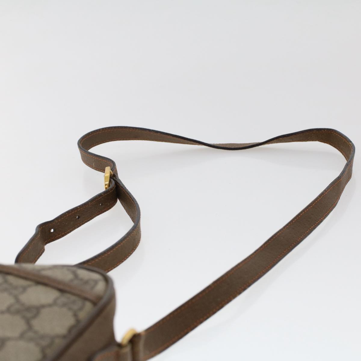 GUCCI GG Canvas Web Sherry Line Shoulder Bag Beige Red 89.02.055 yk8060
