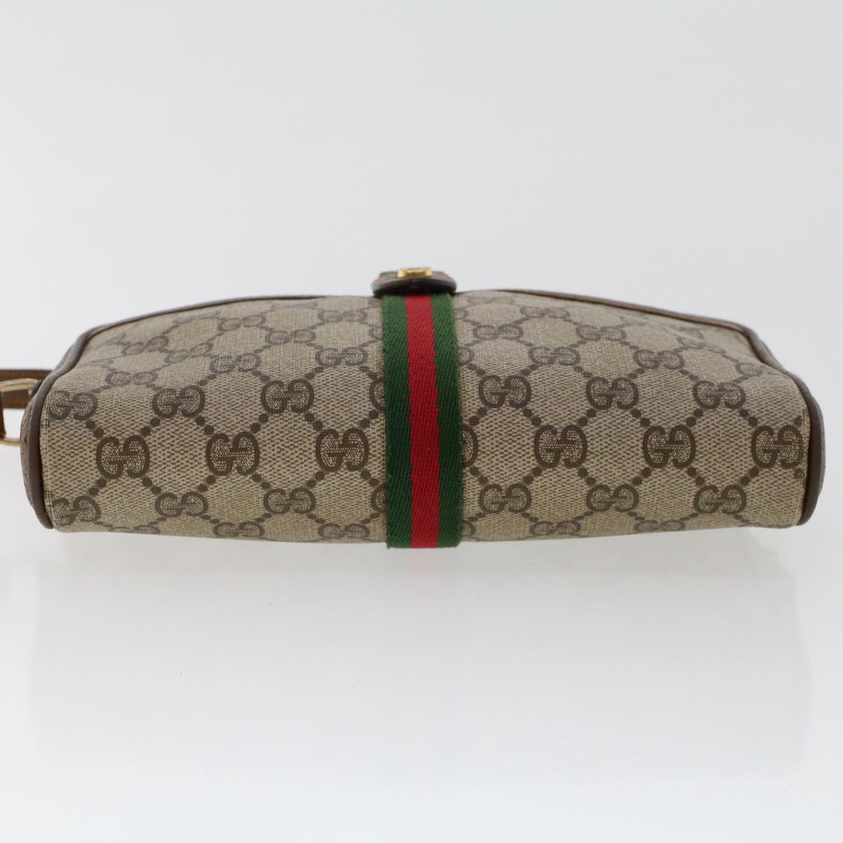GUCCI GG Canvas Web Sherry Line Shoulder Bag Beige Red 89.02.055 yk8060