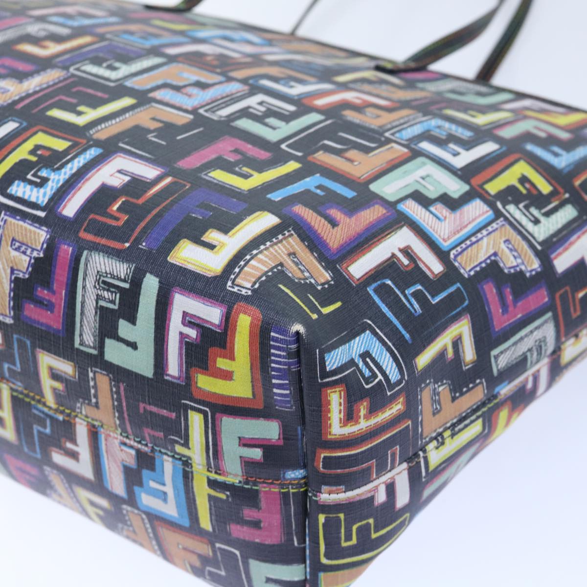 FENDI Zucca Canvas Tote Bag Multicolor 8BH185 yk8065