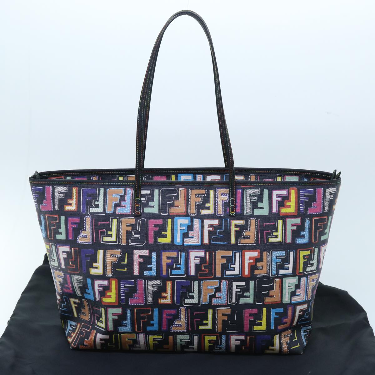 FENDI Zucca Canvas Tote Bag Multicolor 8BH185 yk8065