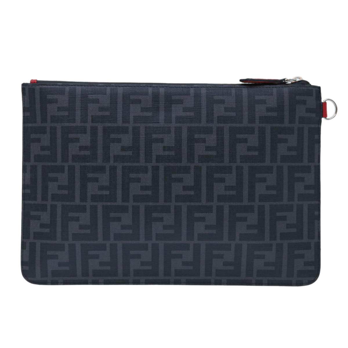 FENDI Zucca Canvas Clutch Bag Black yk8081