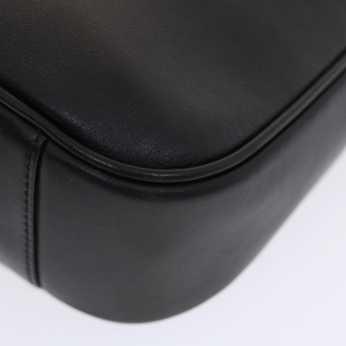 GUCCI Bamboo Shoulder Bag Leather 2way Black yk8104B