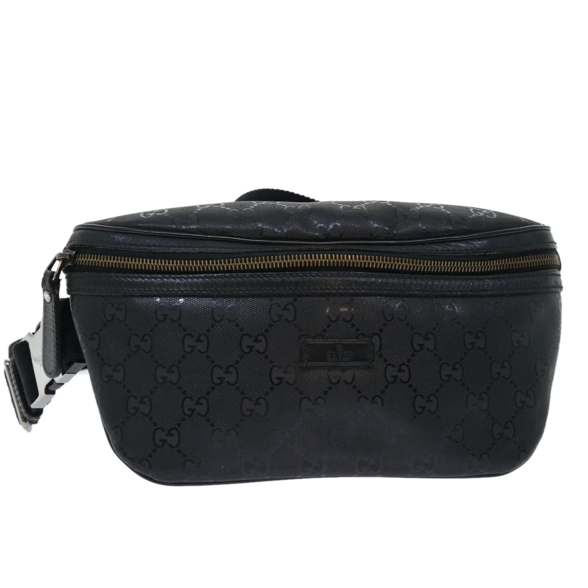 GUCCI GG Canvas Body Bag PVC Leather Black 233269 yk8133B