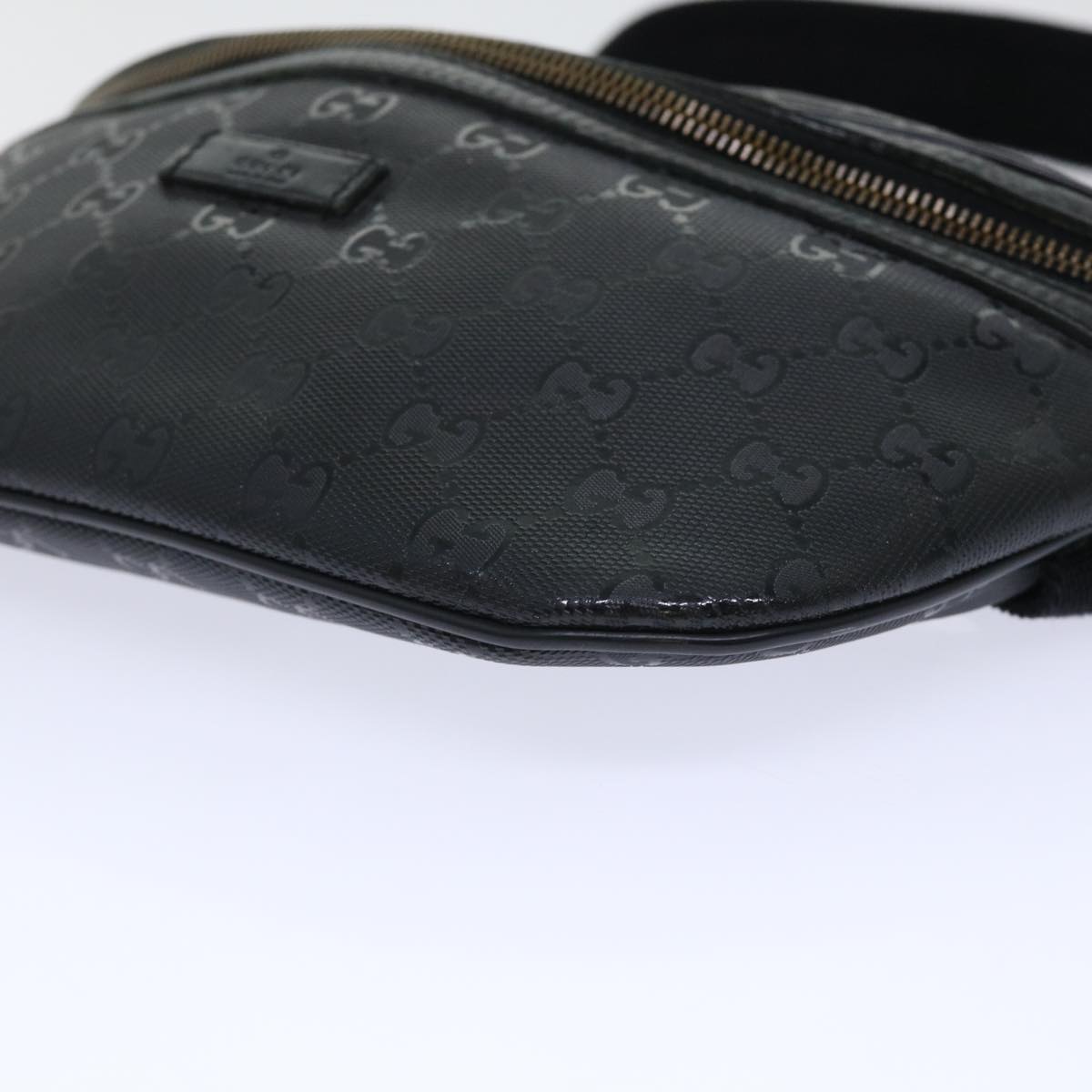 GUCCI GG Canvas Body Bag PVC Leather Black 233269 yk8133B