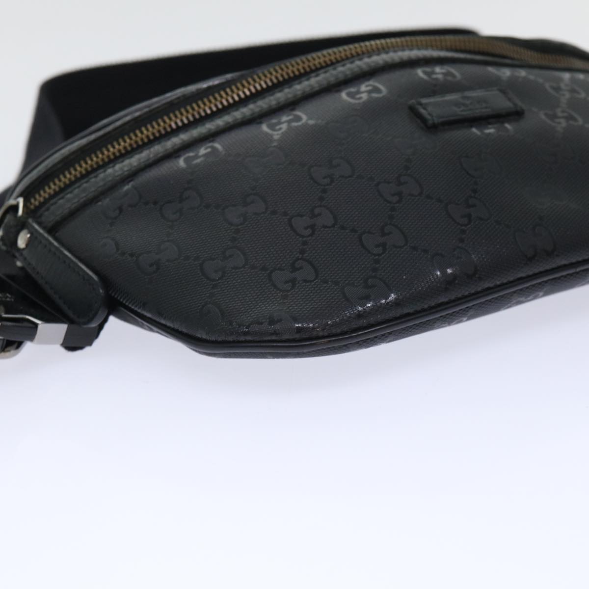 GUCCI GG Canvas Body Bag PVC Leather Black 233269 yk8133B