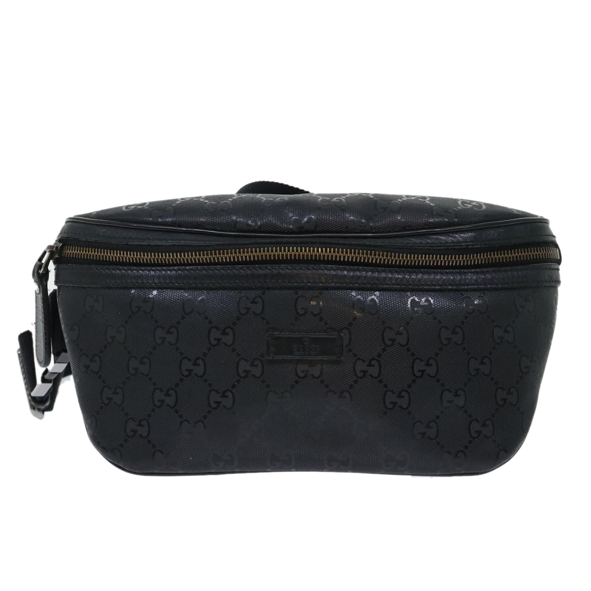 GUCCI GG Canvas Body Bag PVC Leather Black 233269 yk8133B