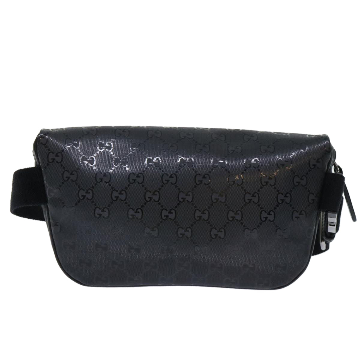 GUCCI GG Canvas Body Bag PVC Leather Black 233269 yk8133B