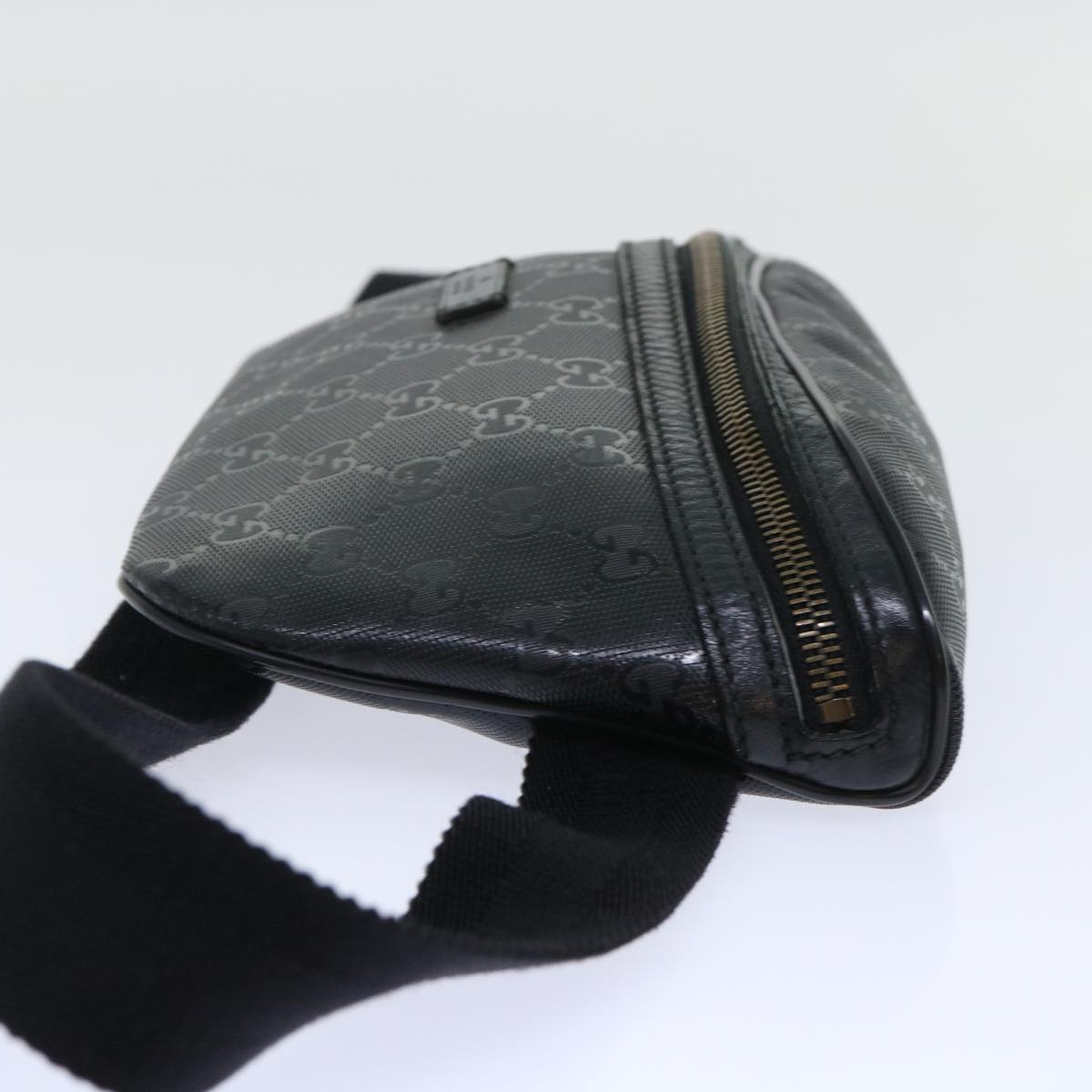 GUCCI GG Canvas Body Bag PVC Leather Black 233269 yk8133B