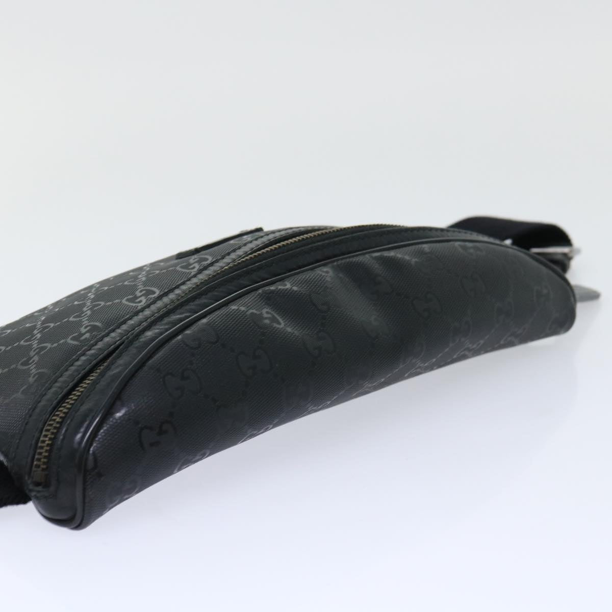GUCCI GG Canvas Body Bag PVC Leather Black 233269 yk8133B