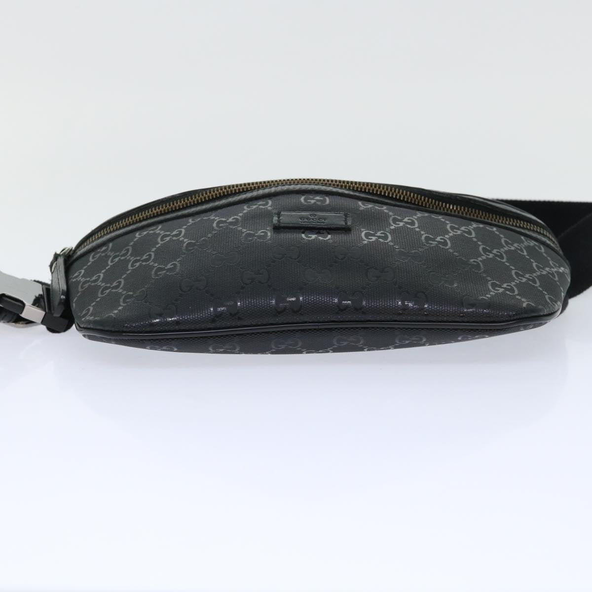 GUCCI GG Canvas Body Bag PVC Leather Black 233269 yk8133B