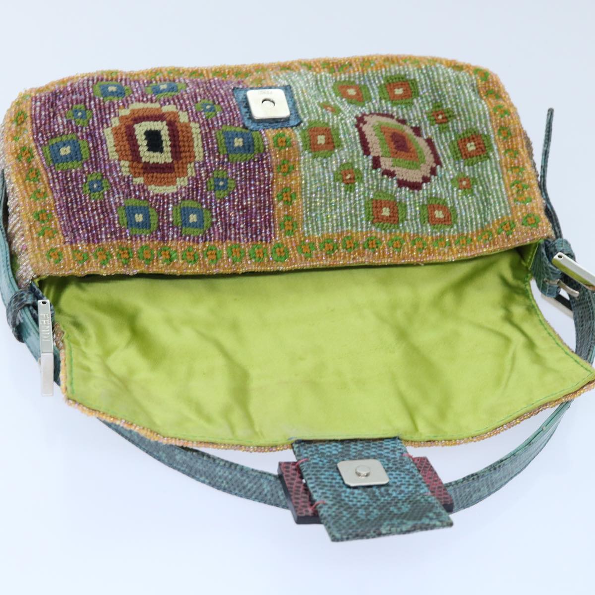 FENDI Mamma Baguette Shoulder Bag Beads Multicolor yk8154A