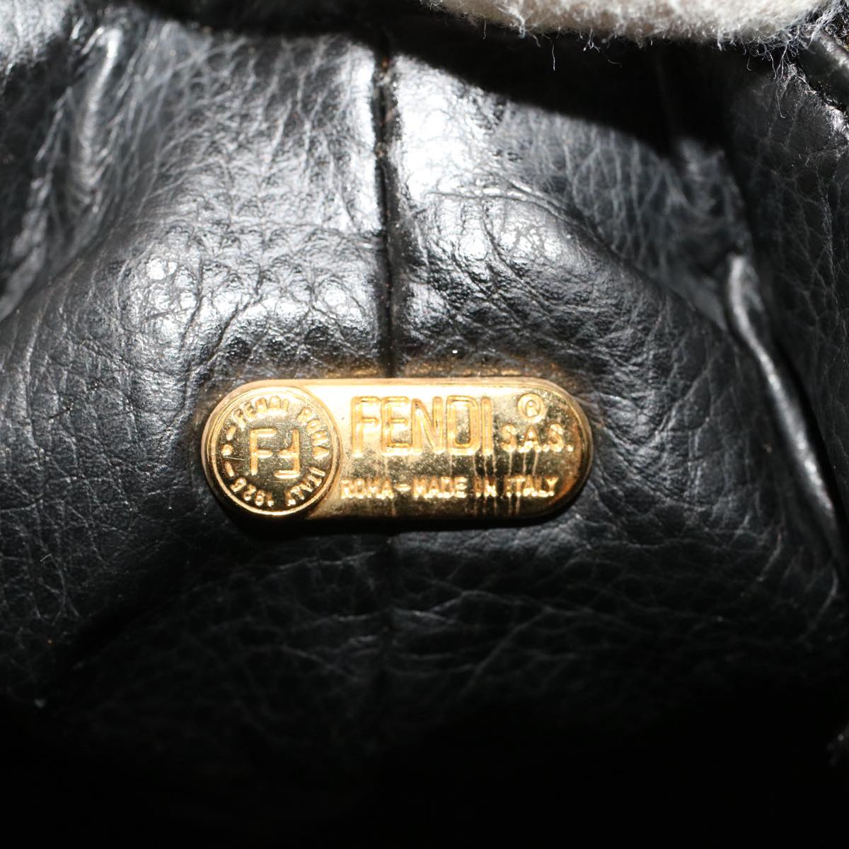 FENDI Leopard Pouch Nylon Leather Brown Red yk8155