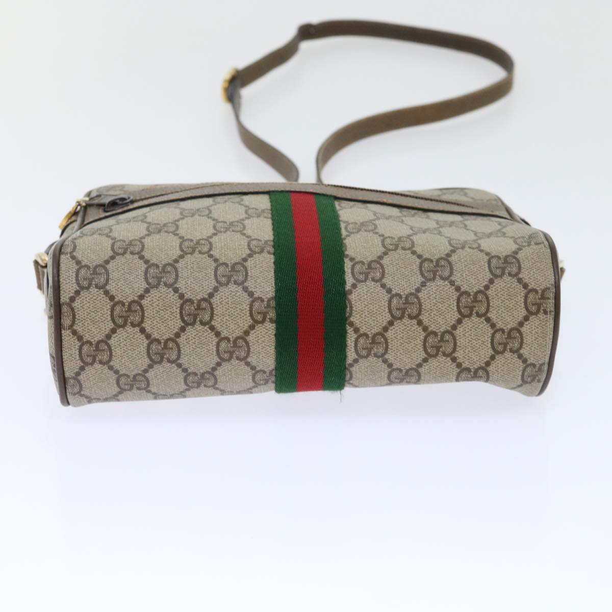 GUCCI GG Canvas Web Sherry Line Shoulder Bag Beige Red 68.02.004 yk8165