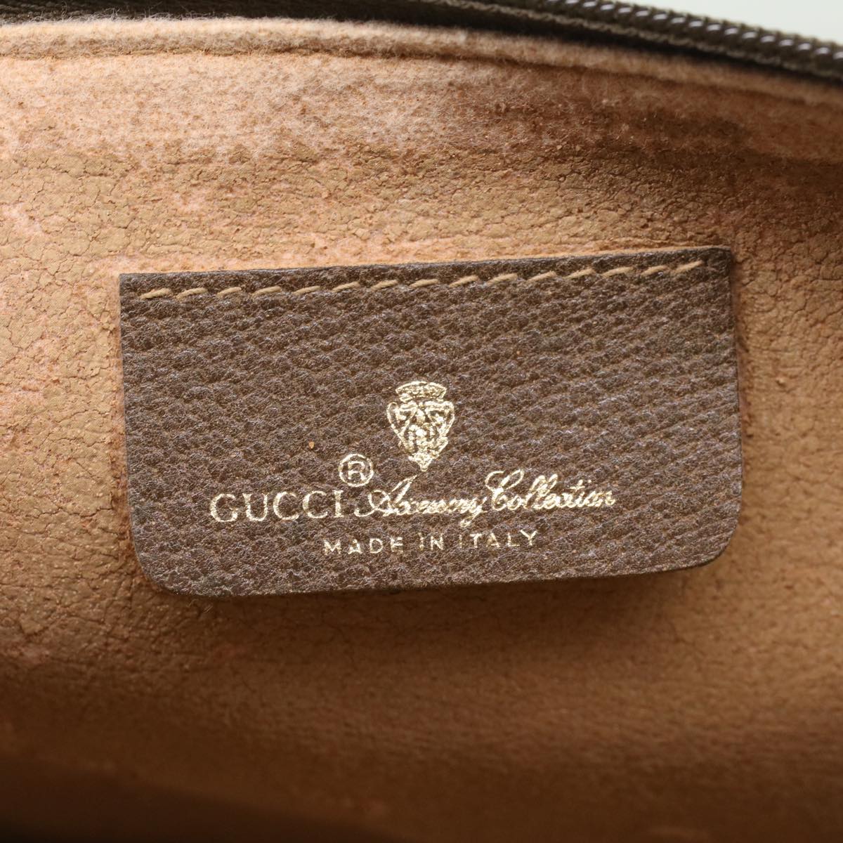 GUCCI GG Canvas Clutch Bag PVC Leather Beige 97.01.029 yk8180