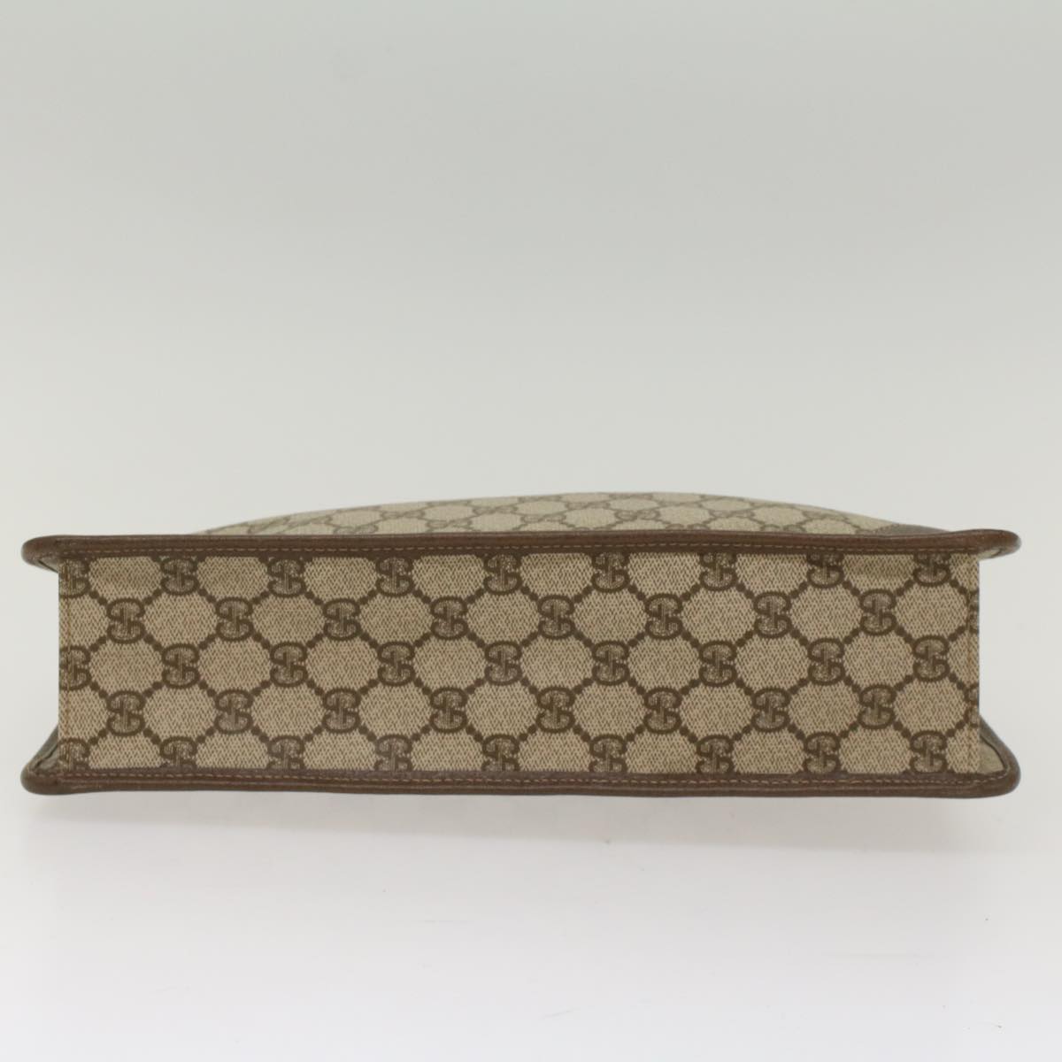 GUCCI GG Canvas Clutch Bag PVC Leather Beige 97.01.029 yk8180