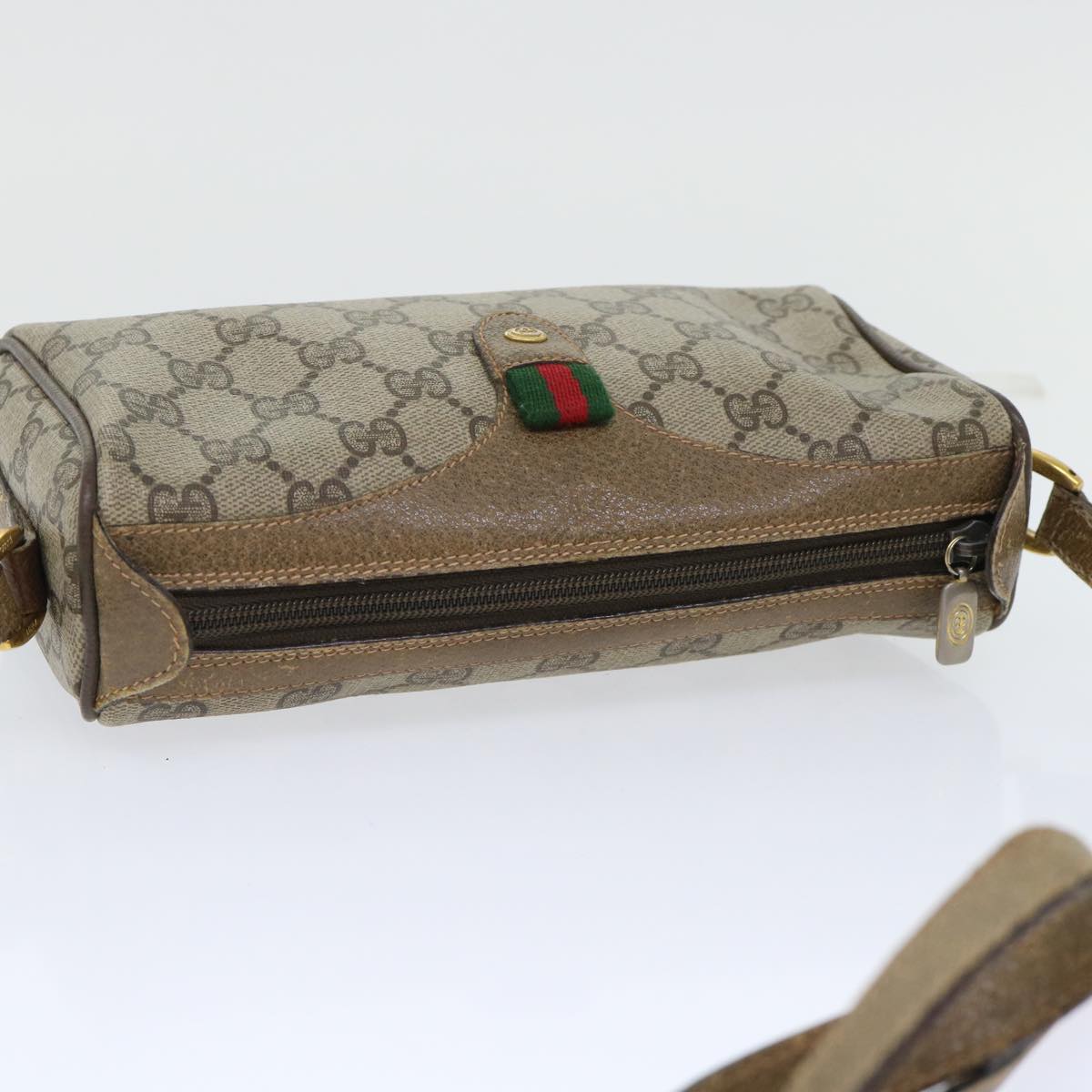 GUCCI GG Canvas Web Sherry Line Shoulder Bag Beige Red 89.02.018 yk8189B