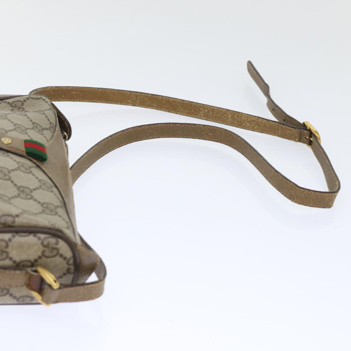 GUCCI GG Canvas Web Sherry Line Shoulder Bag Beige Red 89.02.018 yk8189B