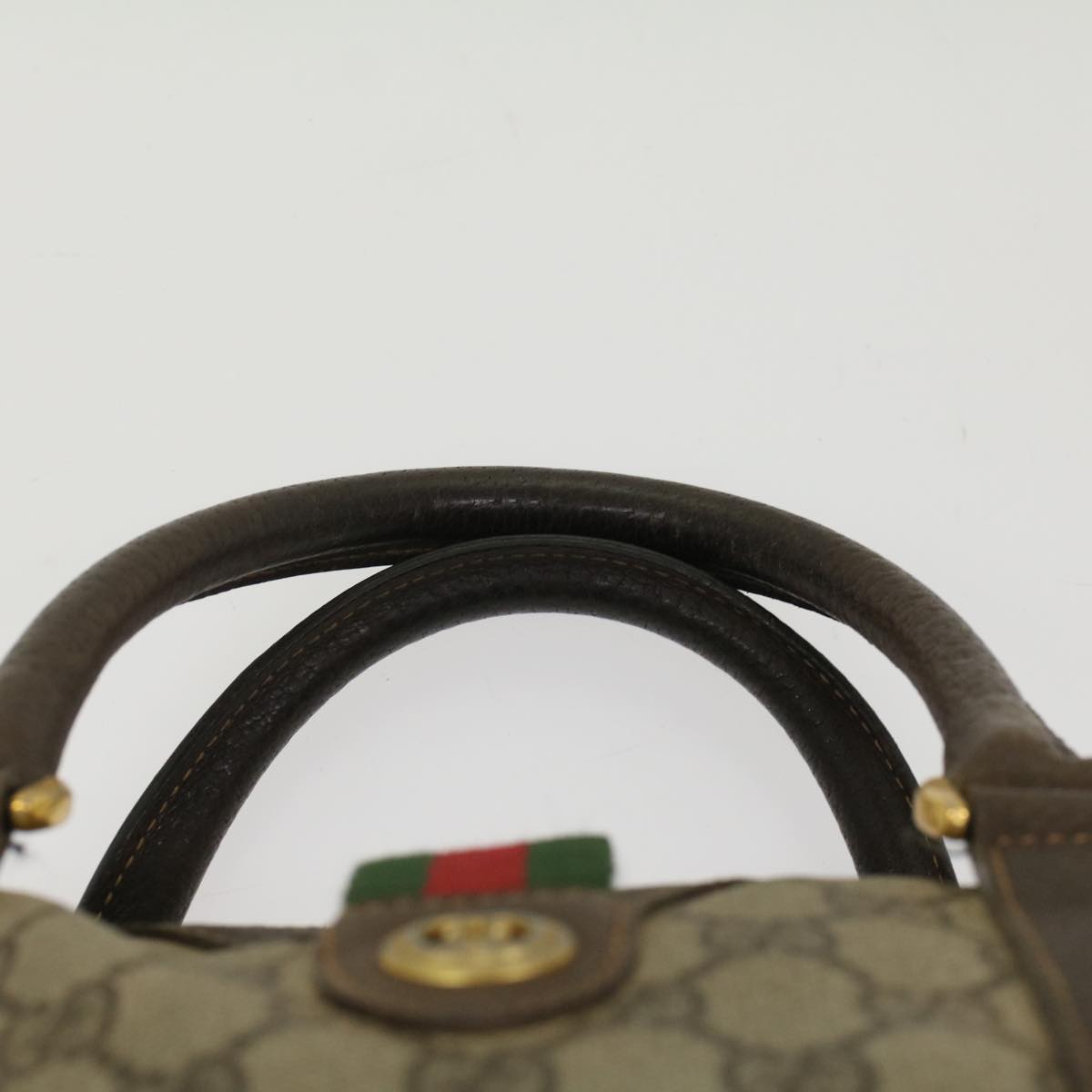 GUCCI GG Canvas Web Sherry Line Boston Bag Beige Red 40.02.007 yk8190B