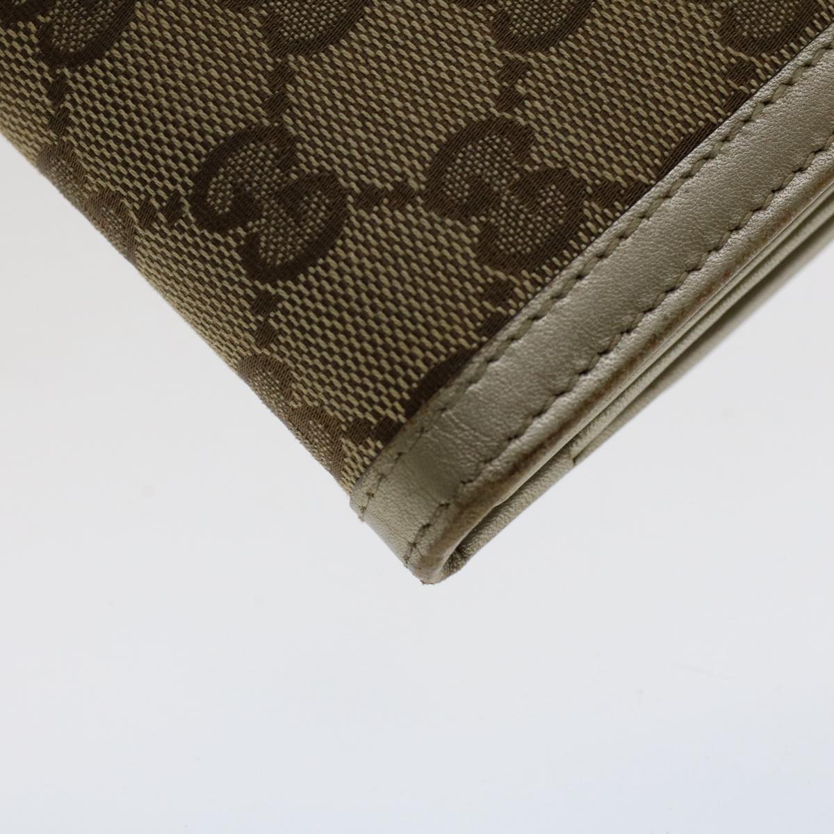 GUCCI GG Canvas Interlocking Long Wallet Beige 282426 yk8207