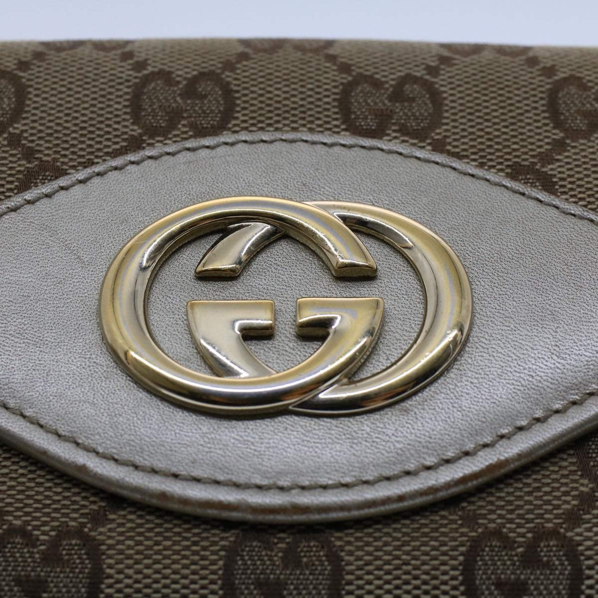 GUCCI GG Canvas Interlocking Long Wallet Beige 282426 yk8207