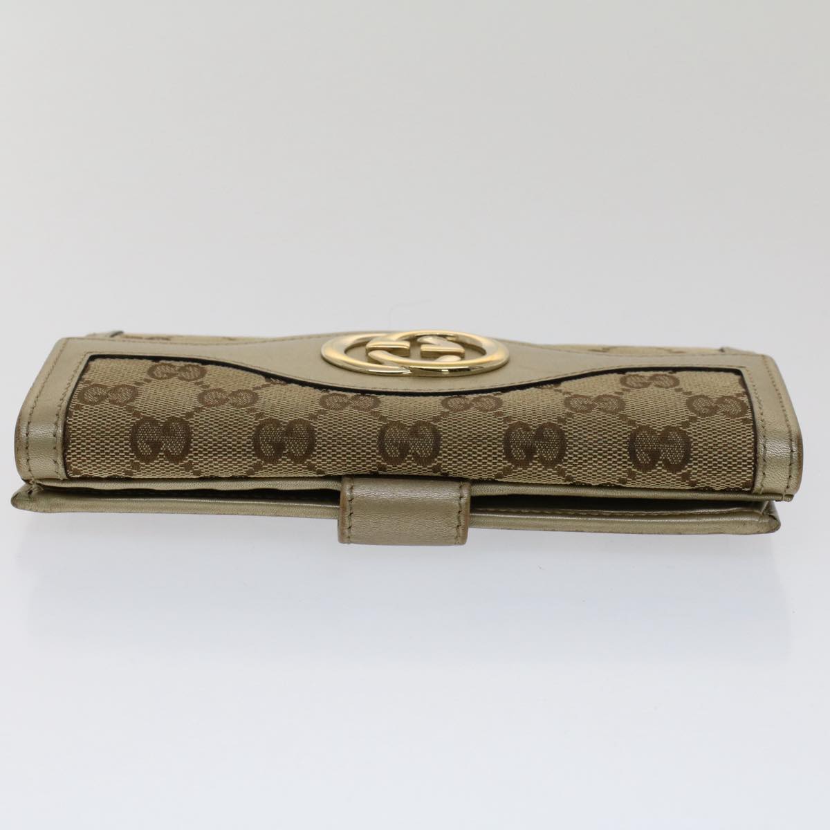 GUCCI GG Canvas Interlocking Long Wallet Beige 282426 yk8207