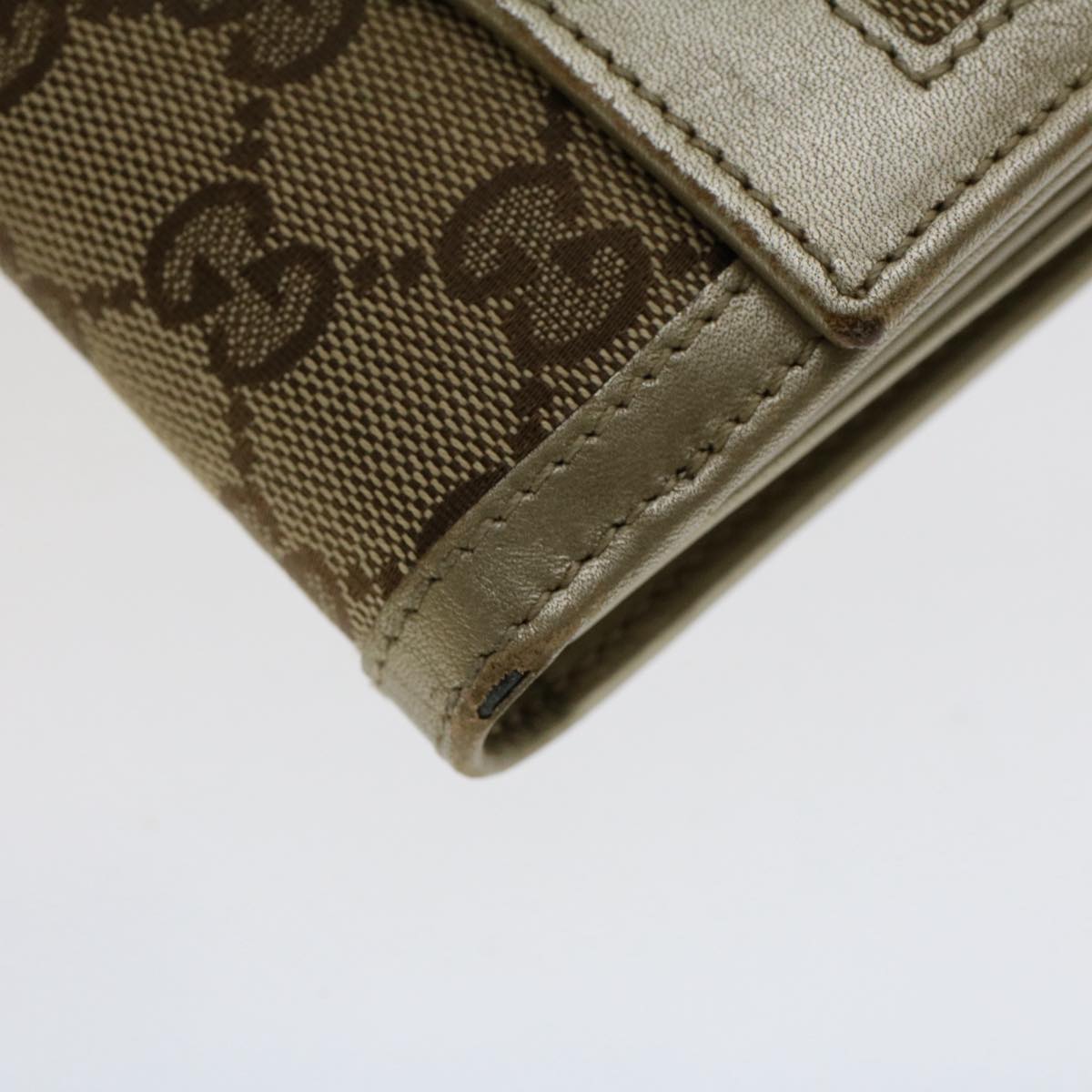 GUCCI GG Canvas Interlocking Long Wallet Beige 282426 yk8207