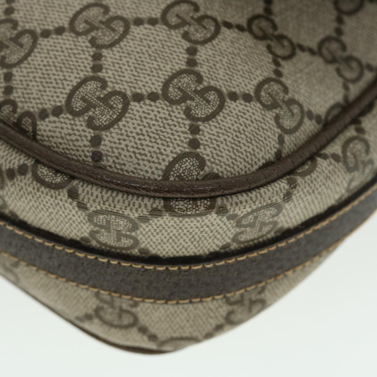 GUCCI GG Canvas Shoulder Bag PVC Leather Beige 001.115.4425 yk8215