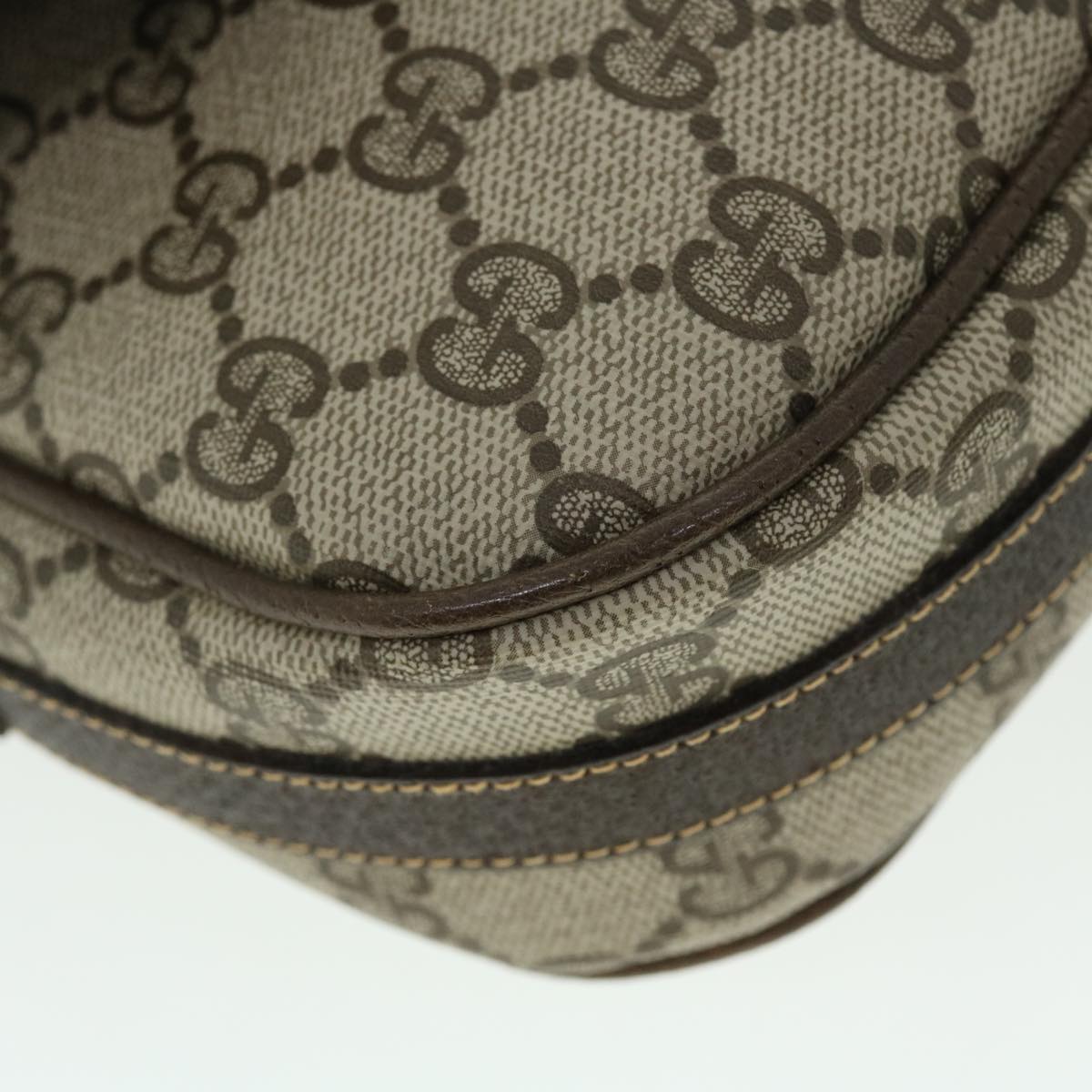 GUCCI GG Canvas Shoulder Bag PVC Leather Beige 001.115.4425 yk8215