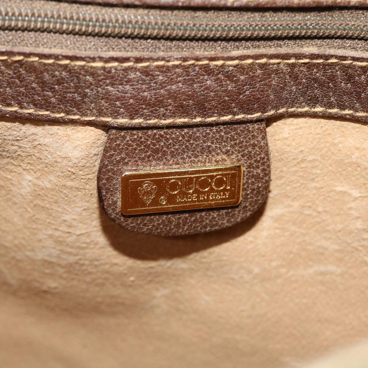 GUCCI GG Canvas Shoulder Bag PVC Leather Beige 001.115.4425 yk8215