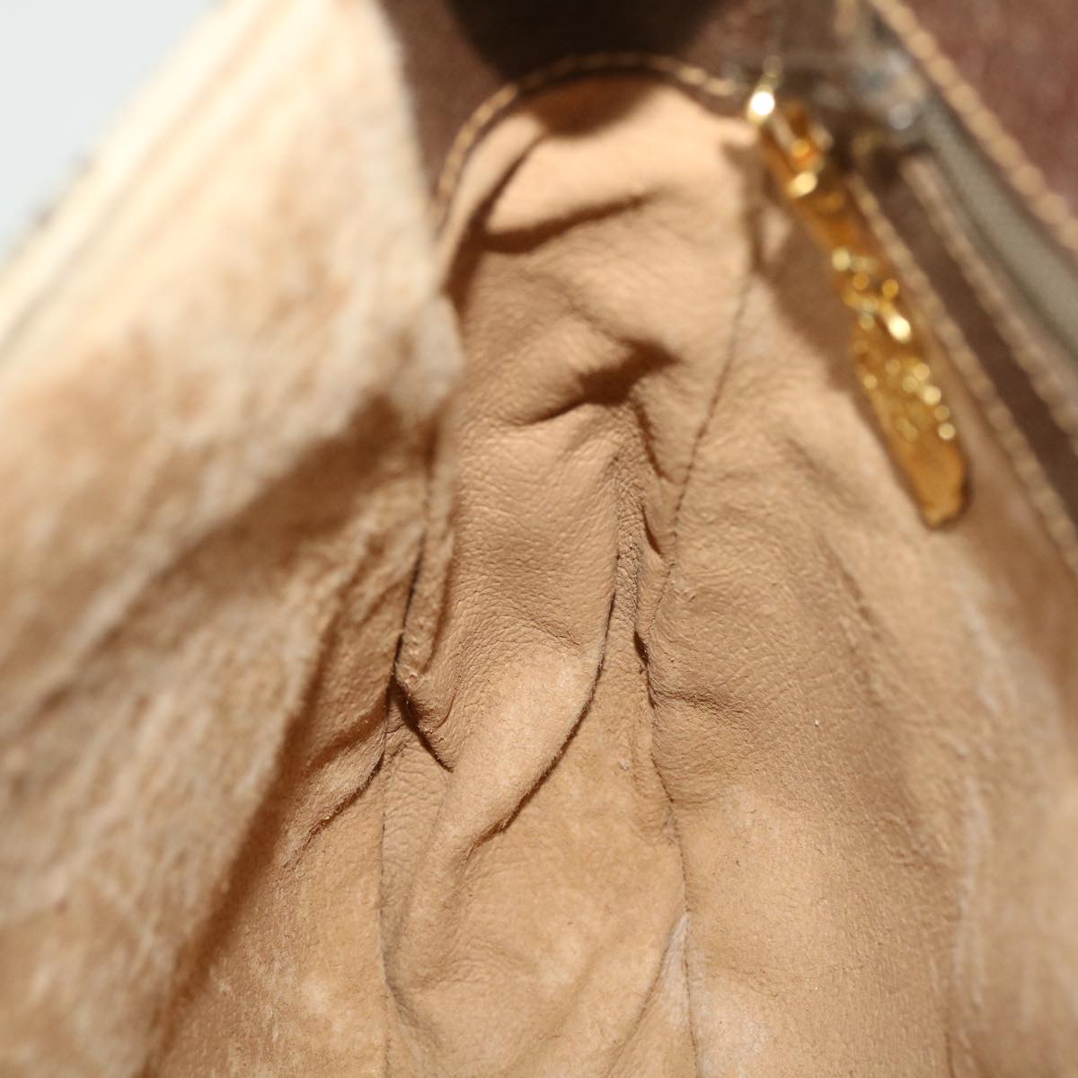 GUCCI GG Canvas Shoulder Bag PVC Leather Beige 001.115.4425 yk8215