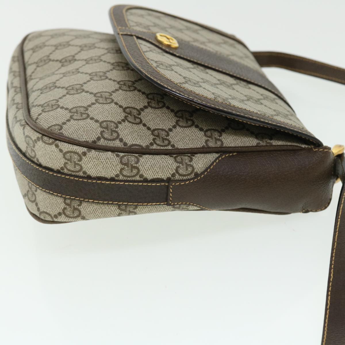 GUCCI GG Canvas Shoulder Bag PVC Leather Beige 001.115.4425 yk8215
