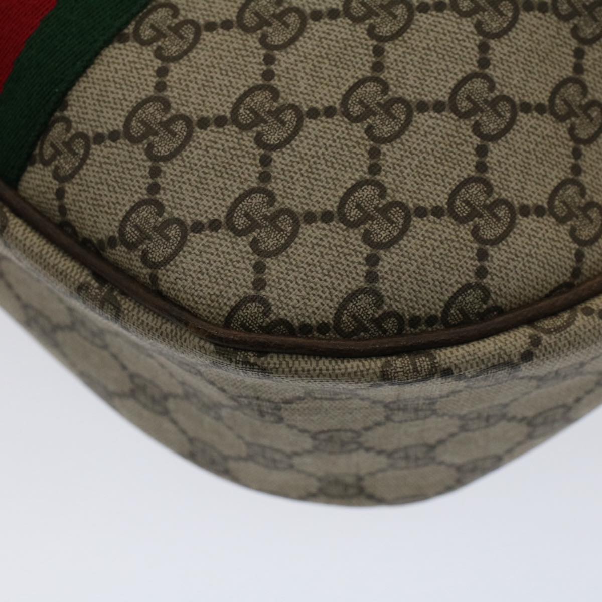 GUCCI GG Canvas Web Sherry Line Shoulder Bag Beige Red Green yk8220