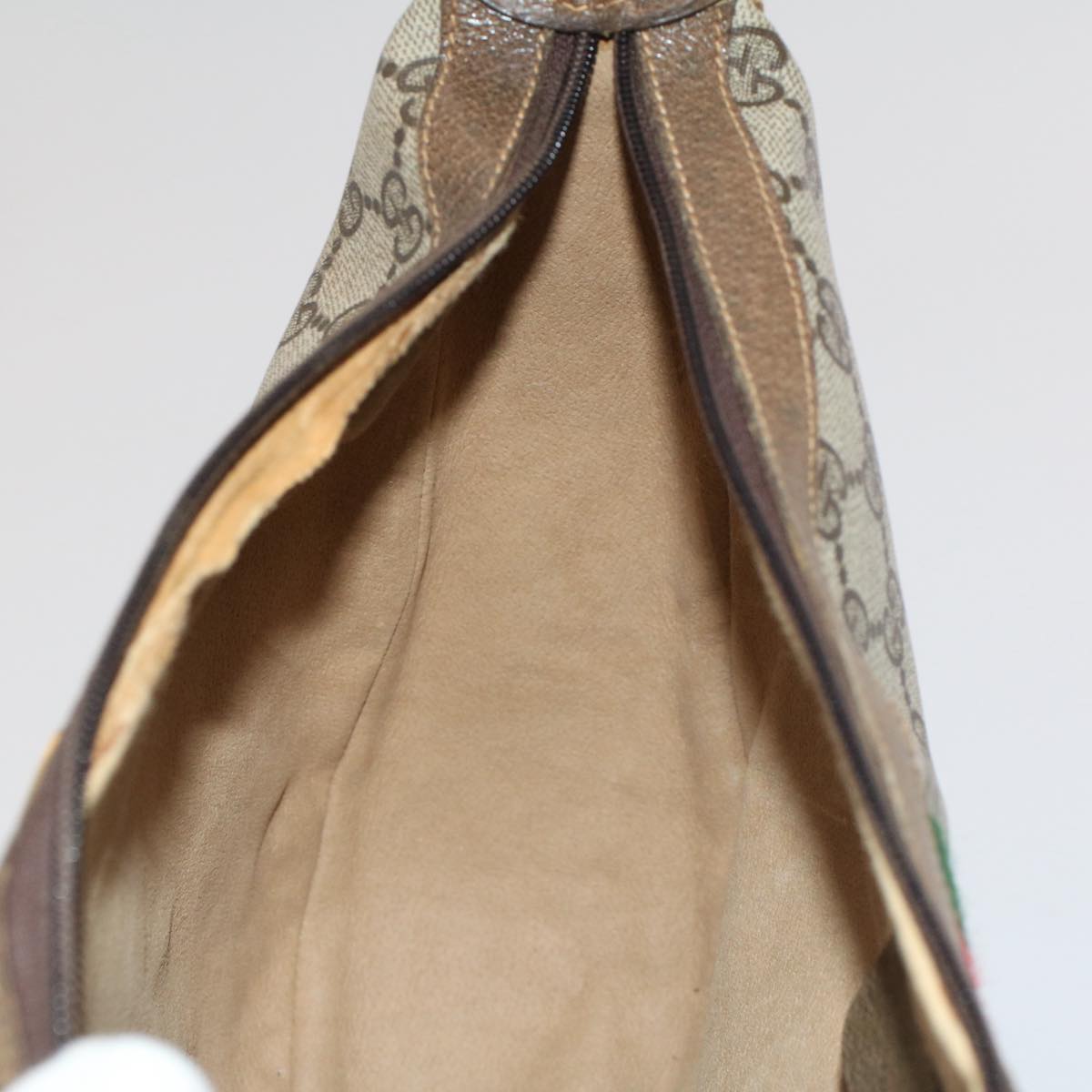 GUCCI GG Canvas Web Sherry Line Shoulder Bag Beige Red Green yk8220