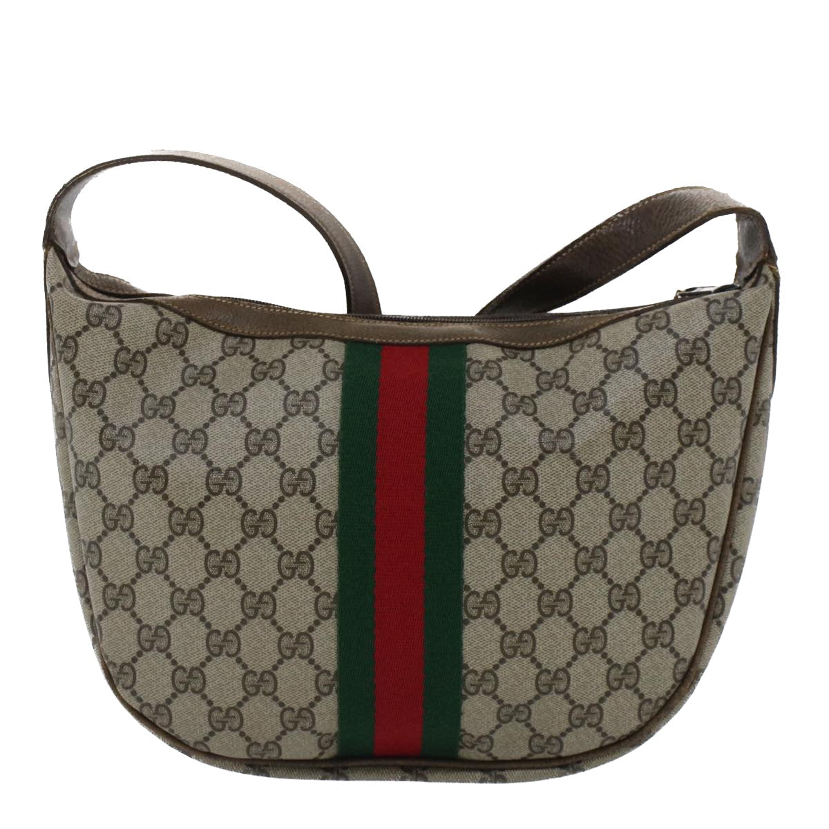 GUCCI GG Canvas Web Sherry Line Shoulder Bag Beige Red Green yk8220