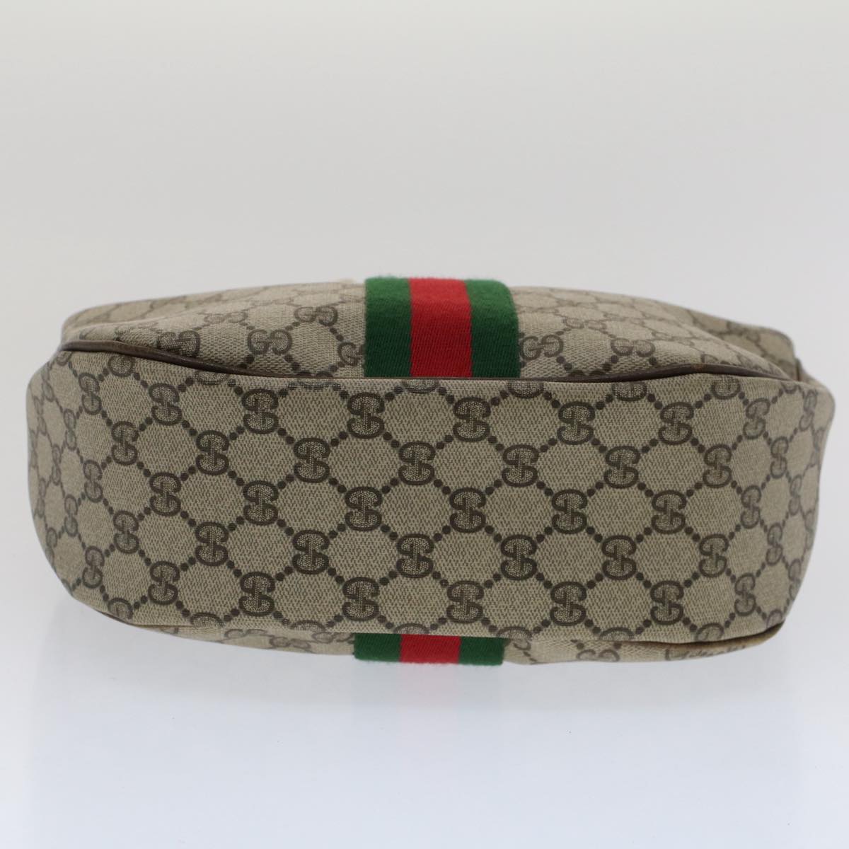 GUCCI GG Canvas Web Sherry Line Shoulder Bag Beige Red Green yk8220