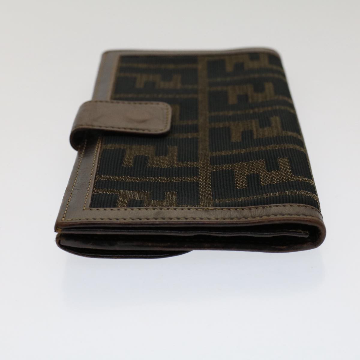 FENDI Zucca Canvas Wallet Black Brown yk8227