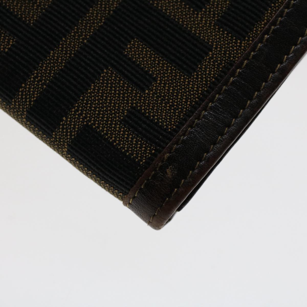 FENDI Zucca Canvas Wallet Black Brown yk8227