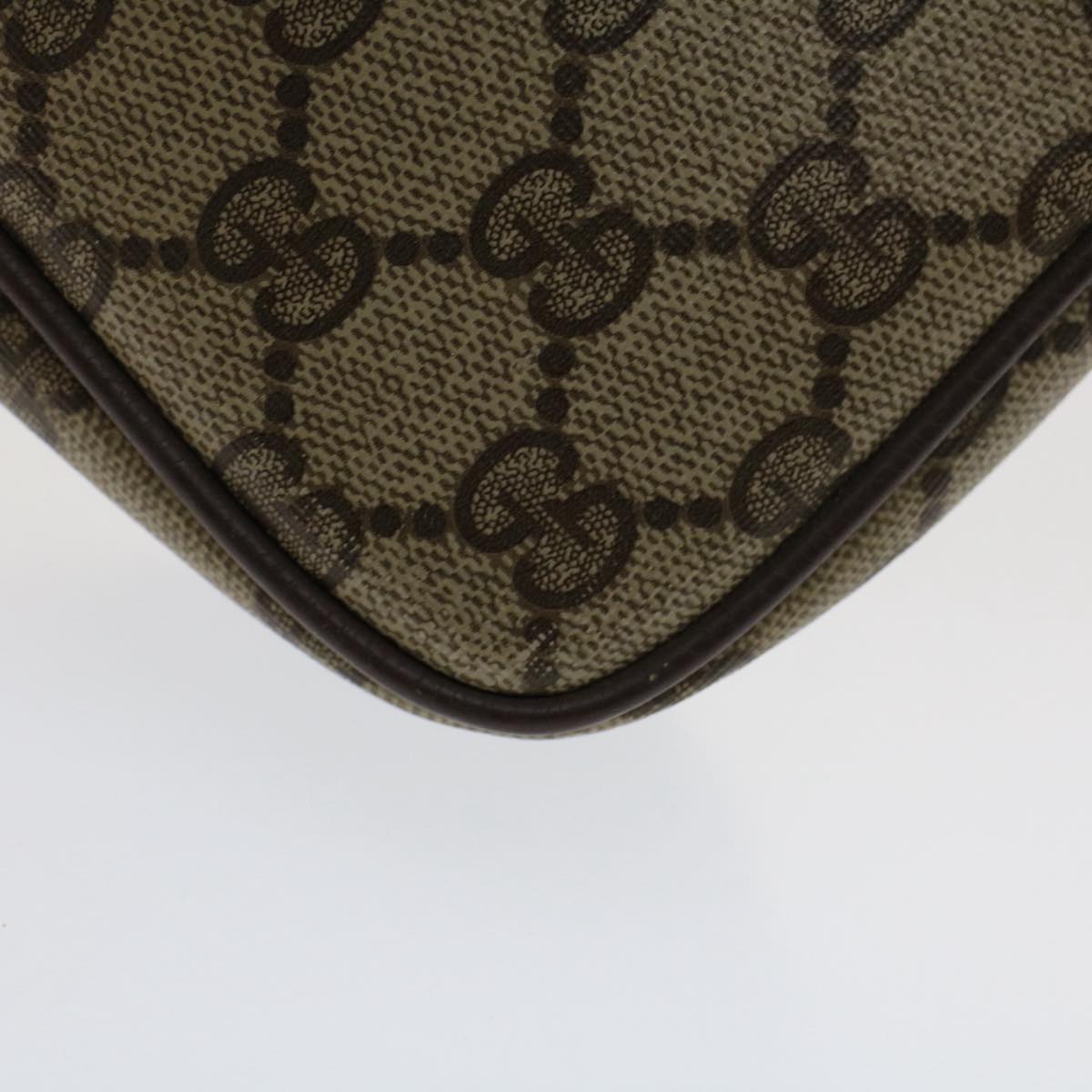 GUCCI GG Canvas Shoulder Bag PVC Leather Beige 97.02.068 yk8228