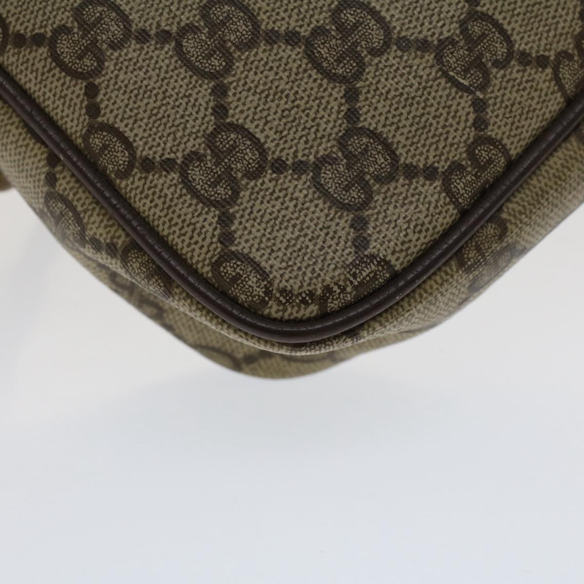 GUCCI GG Canvas Shoulder Bag PVC Leather Beige 97.02.068 yk8228