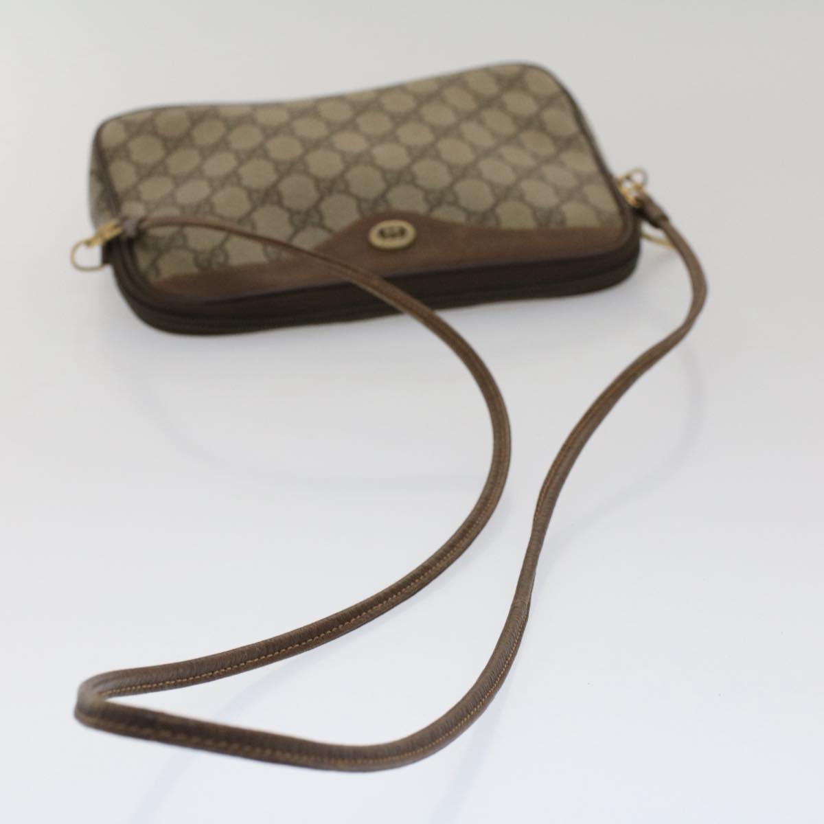 GUCCI GG Canvas Shoulder Bag PVC Leather Beige 97.02.068 yk8228