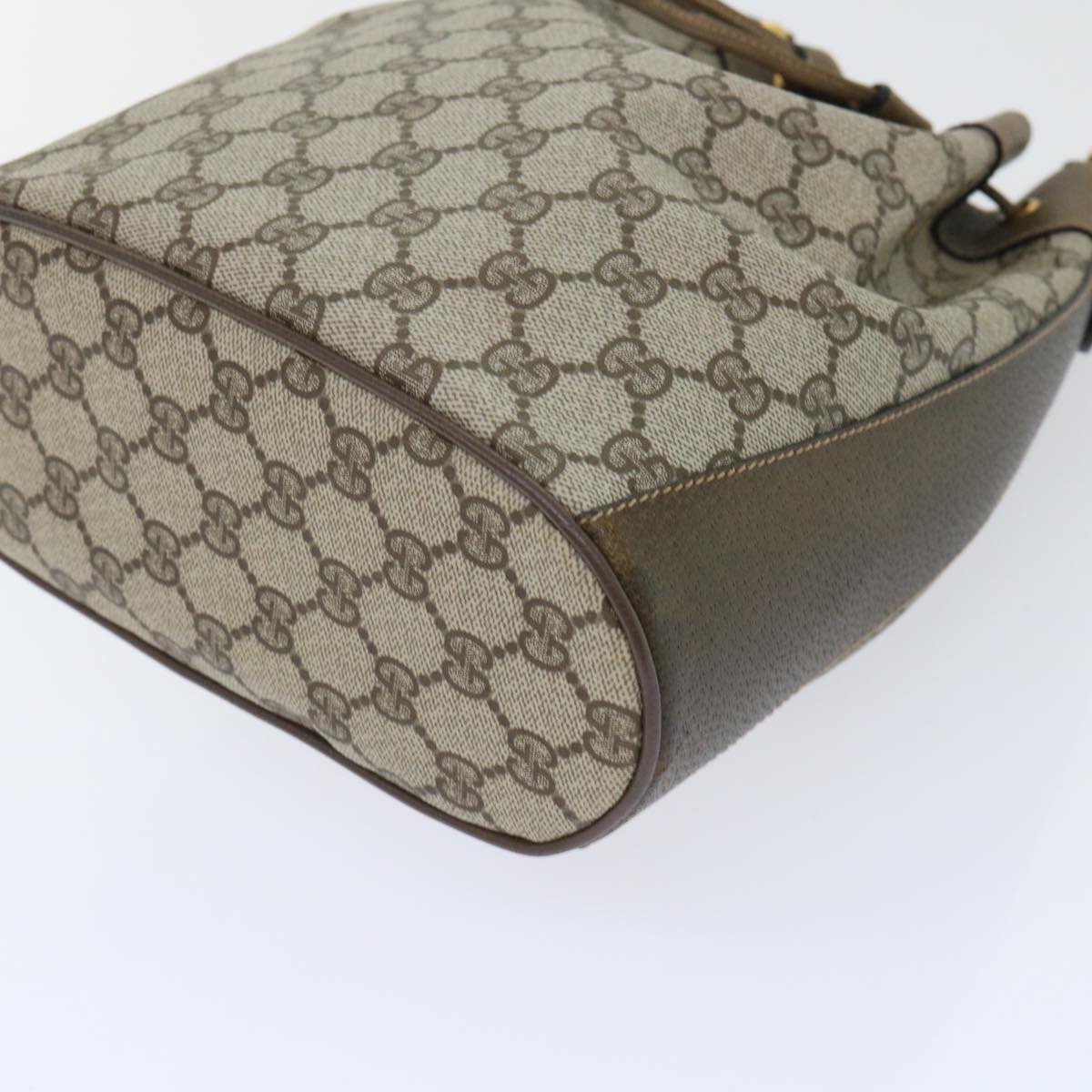 GUCCI GG Canvas Web Sherry Line Shoulder Bag Beige Green 41.02.034 yk8237
