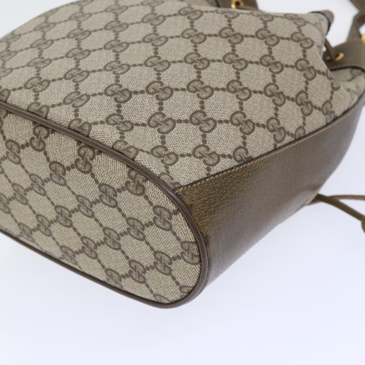 GUCCI GG Canvas Web Sherry Line Shoulder Bag Beige Green 41.02.034 yk8237