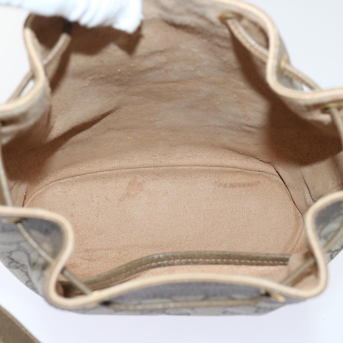 GUCCI GG Canvas Web Sherry Line Shoulder Bag Beige Green 41.02.034 yk8237